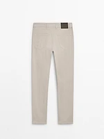 Tapered fit corduroy trousers