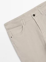 Tapered fit corduroy trousers