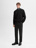 Wool blend suit trousers