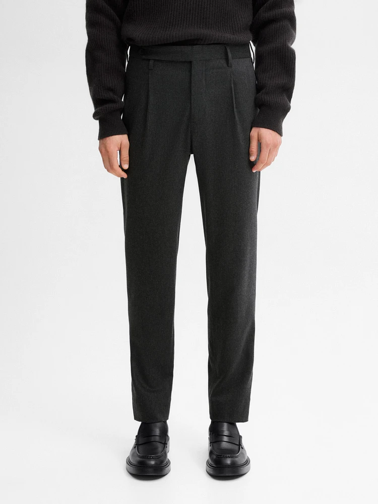 Wool blend suit trousers