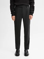 Wool blend suit trousers