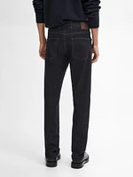 Slim fit brushed trousers