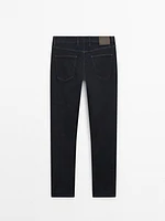 Slim fit brushed trousers