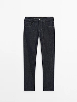 Relaxed fit brushed trousers