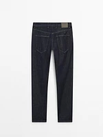 Relaxed fit brushed trousers