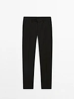 100% wool suit trousers