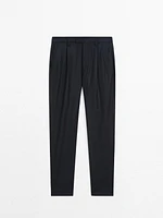 Wool blend darted trousers - Limited Edition