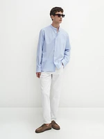 100% cotton stand collar shirt