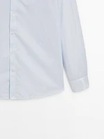 Slim-fit striped cotton shirt