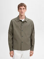 Cotton overshirt with pocket detail