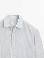 Regular fit striped cotton shirt