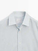 Regular fit striped cotton shirt