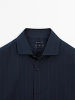 Shirt with striped detail