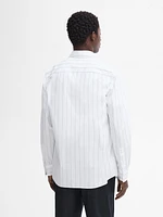 Slim fit pinstripe poplin shirt