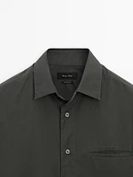 Regular fit cotton poplin shirt