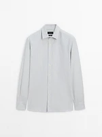 Slim fit shirt with stripe detail