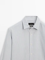 Slim fit shirt with stripe detail