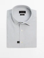 Slim fit shirt with stripe detail