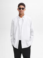 Regular fit shirt with striped detail