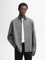 100% cotton overshirt with pocket