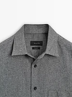 100% cotton overshirt with pocket