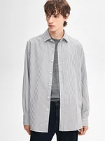 Cotton striped regular fit shirt