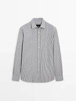 Cotton striped regular fit shirt