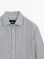 Cotton striped regular fit shirt