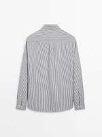 Cotton striped regular fit shirt