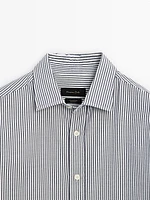 Cotton striped regular fit shirt