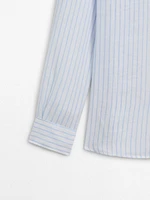 100% linen striped shirt