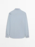 Striped cotton poplin shirt