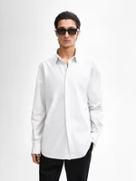 Multi-stripe poplin shirt