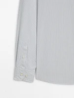 Multi-stripe poplin shirt