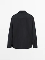 100% cotton striped twill shirt