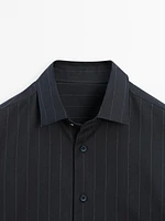 100% cotton striped twill shirt