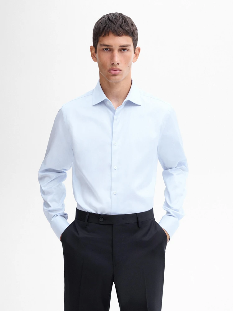 Slim fit 100% cotton shirt