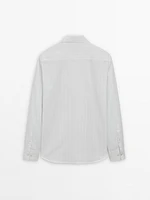 100% cotton regular fit striped shirt