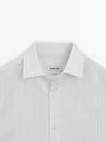 100% cotton regular fit striped shirt