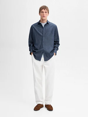 100% cotton twill denim shirt