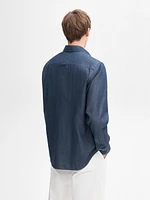 100% cotton twill denim shirt