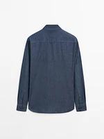 100% cotton twill denim shirt