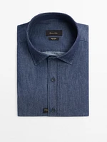 100% cotton twill denim shirt