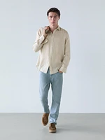 Regular fit 100% linen shirt