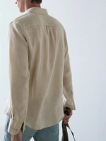 Regular fit 100% linen shirt