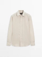 Regular fit 100% linen shirt