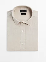 Regular fit 100% linen shirt