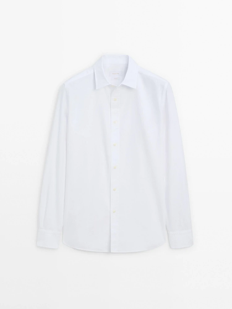 Textured 100% cotton shirt