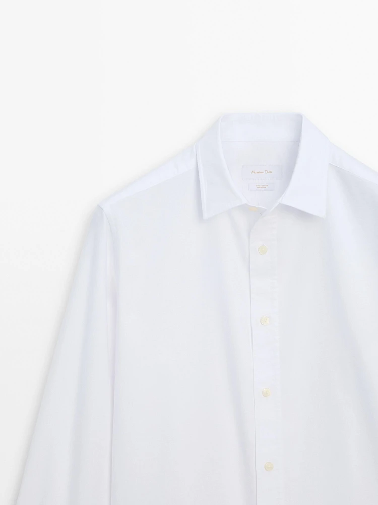 Textured 100% cotton shirt