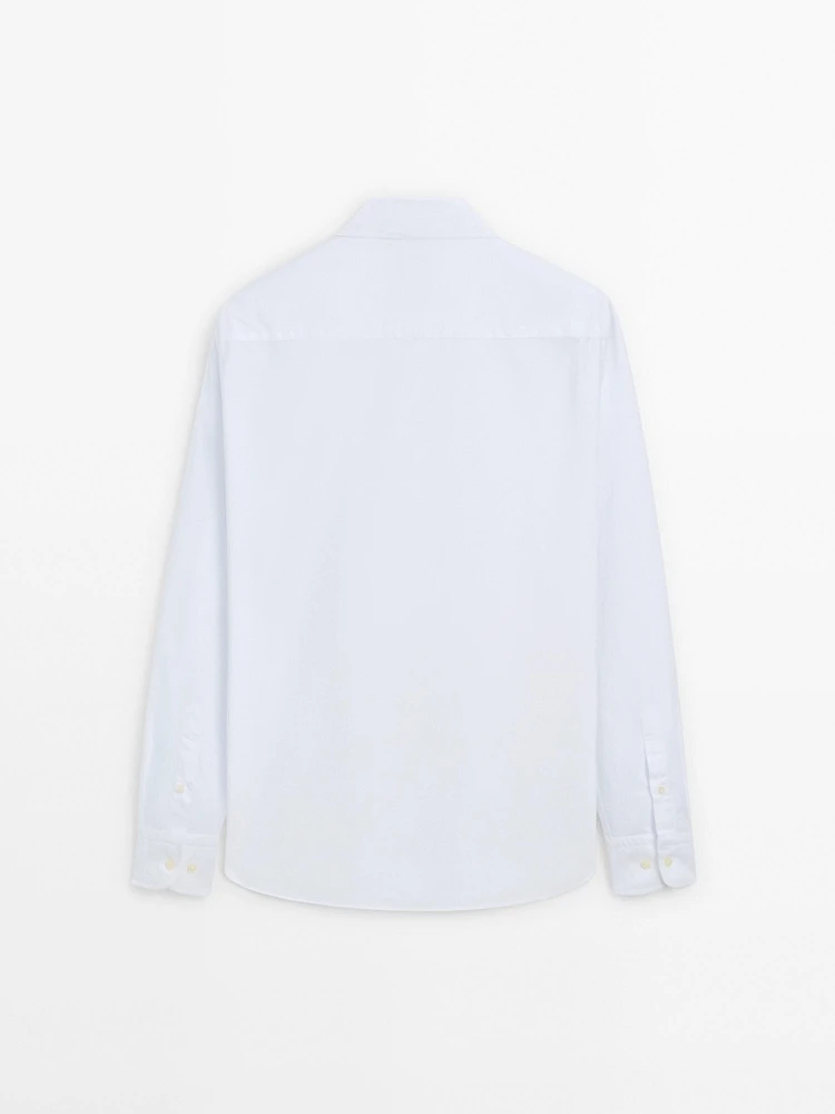 Textured 100% cotton shirt